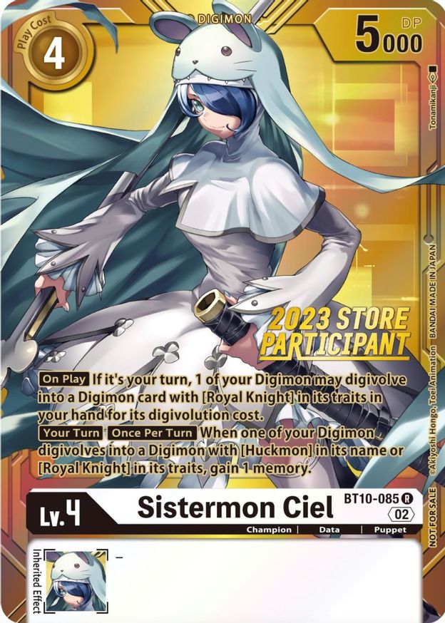 Sistermon Ciel 2023 Store Participant Xros Encounter Digimon Card sistermon-ciel-2023-store-participant-xros-encounter-digimon-card
