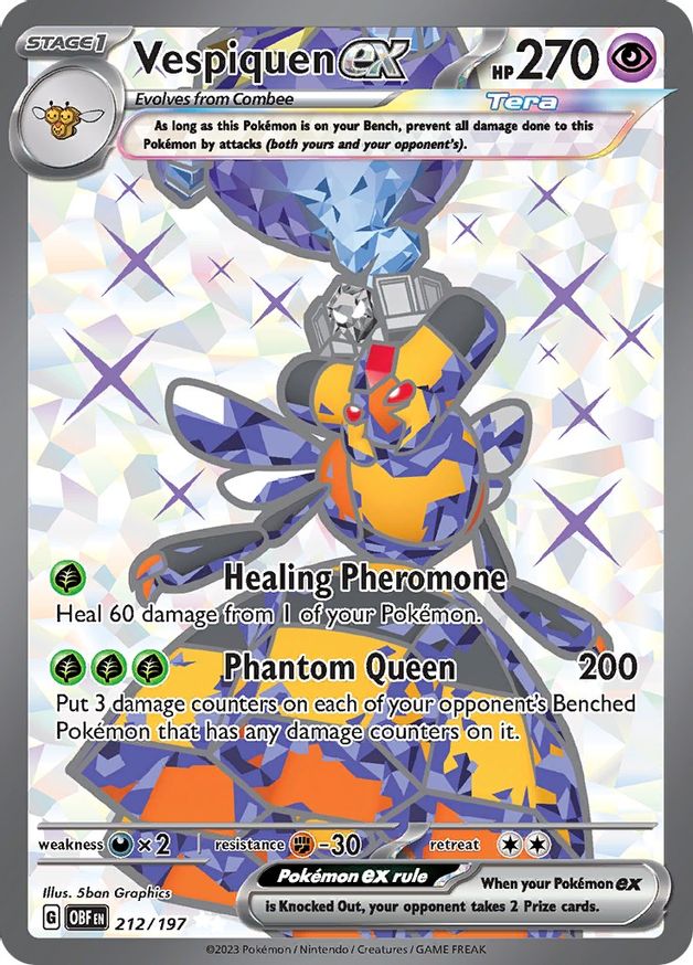 Vespiquen ex - 212/197 - SV03: Obsidian Flames - Pokemon