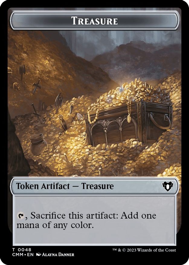 Treasure // Phyrexian Germ Double-Sided Token - Commander Masters ...