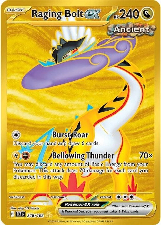 Raging Bolt ex - 218/162 - SV05: Temporal Forces - Pokemon