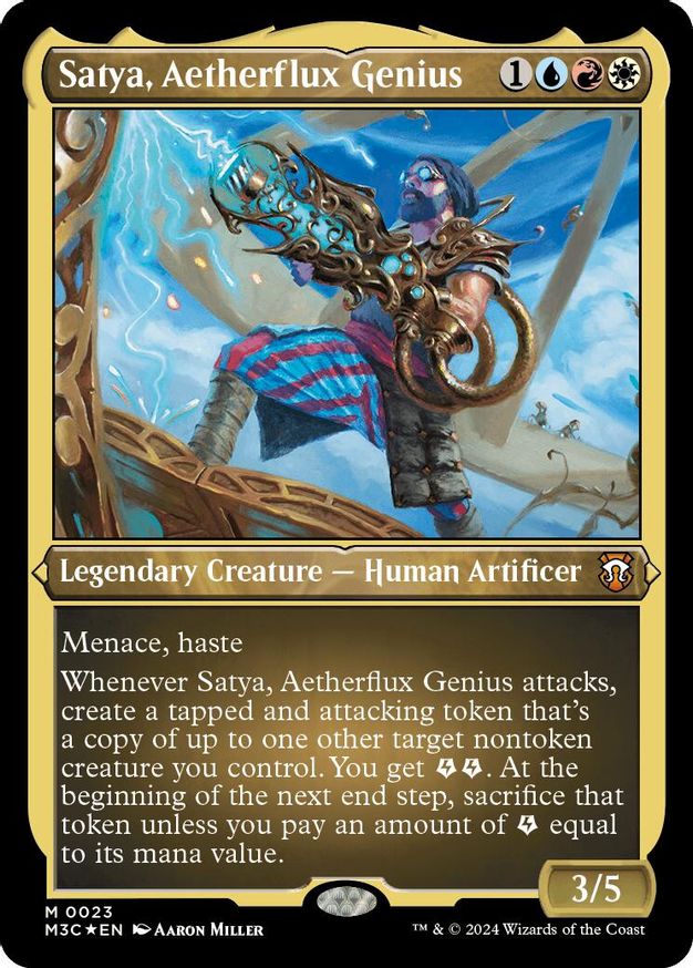Satya, Aetherflux Genius (Foil Etched) Commander Modern Horizons 3