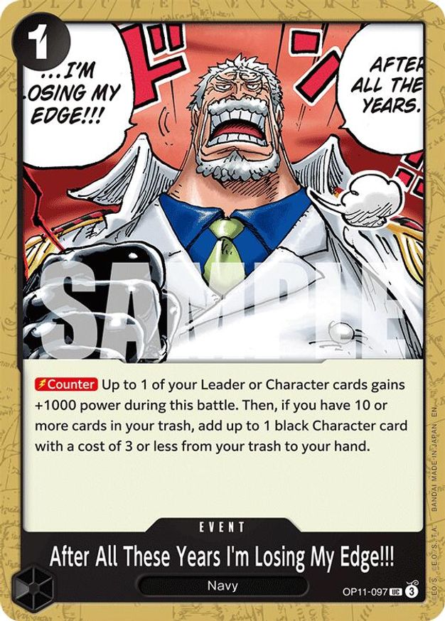 After All These Years I'm Losing My Edge!!!