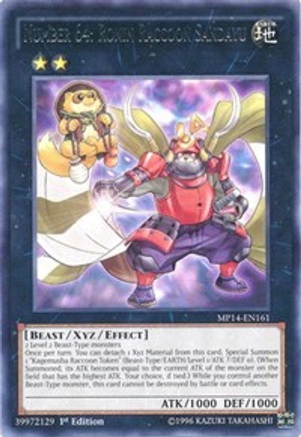 Number 64: Ronin Raccoon Sandayu - 2014 Mega-Tins Mega Pack - YuGiOh