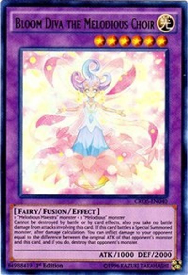 Yu-Gi-Oh! Carta Bloom Diva The Melodious Choir (CROS-EN040) - Crossed Souls - Edizione Illimitata - Ultra Rara - 5
